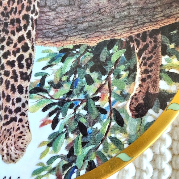 Lenox Collection Afternoon Shade Guy Coheleach Royal Cats Plate Leopard - Picture 4 of 13